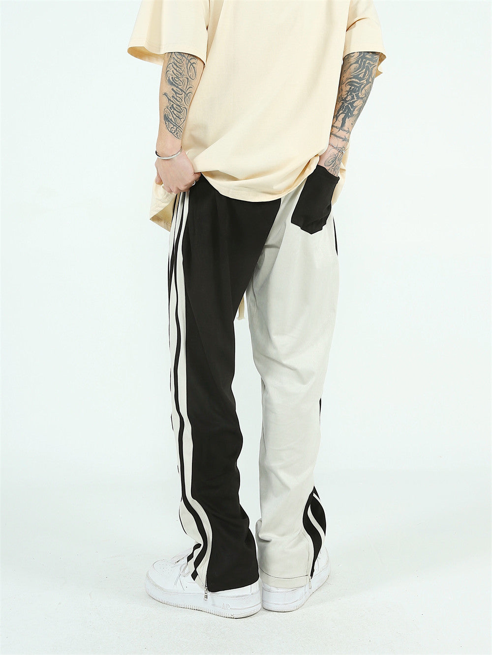 CLOUT COLLECTION ™ | Two-Tone Side Stripe Cotton Sweatpants