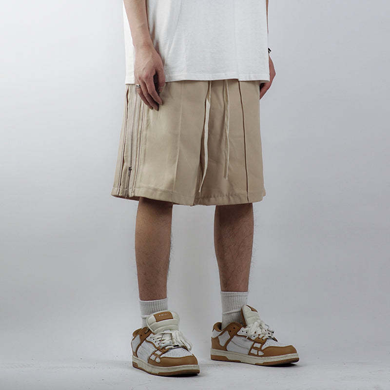 Oversized Lounge Shorts with Full Side Zip