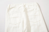'Alchemist' Print White Denim Jeans