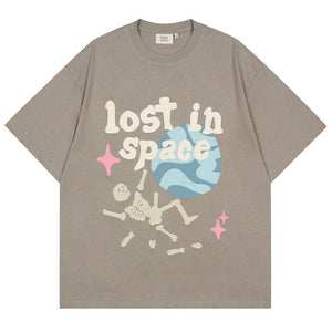 'Lost in Space' Graphic Print Cotton T-Shirt