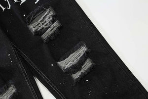 Extreme Aesthetic 'Home Made' Distressed Denim Jeans