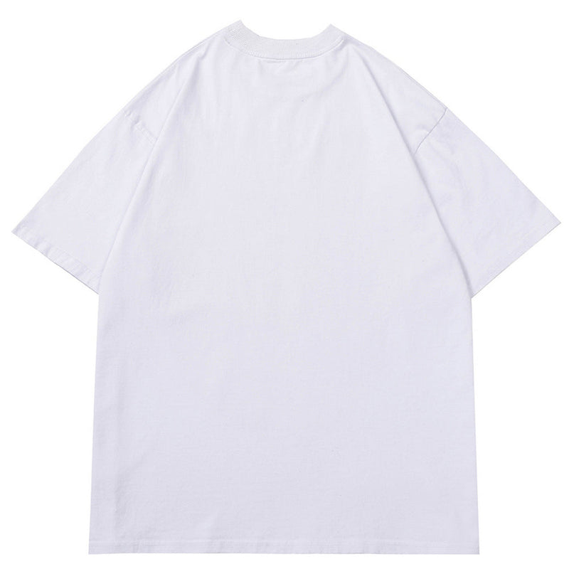 'Gorgon' Acid Washed Graphic Print Cotton T-Shirt