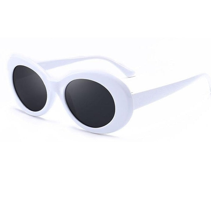 kurt cobain clout goggles Clout Goggles and Clout Case HypeBeast Oval Sunglasses Mod Style Kurt Cobain (White)