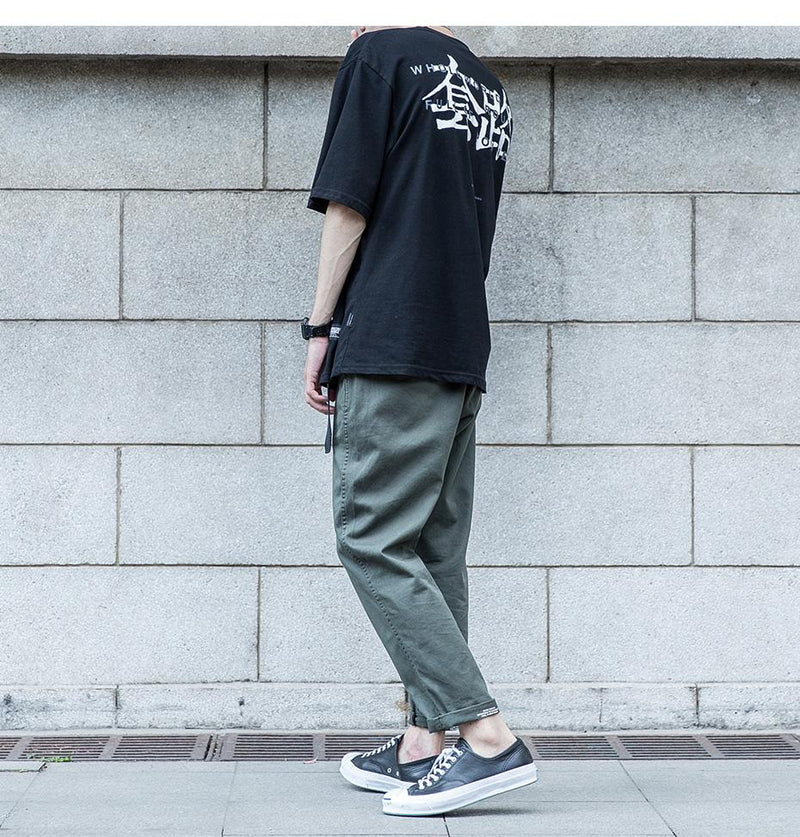 Cotton Twill Tapered Chinos - CLOUT COLLECTION