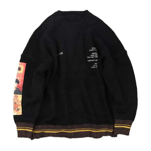 Vincent Van Gogh Embroidered Cotton Sweater